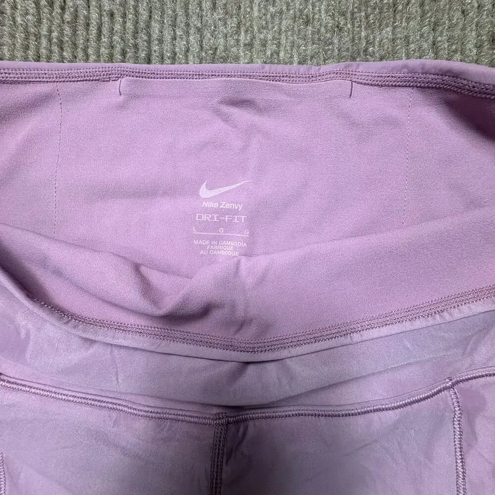 NWOT Nike Zenvy Sheer High-Waisted Full-Length Pants Plum Dust Size Large